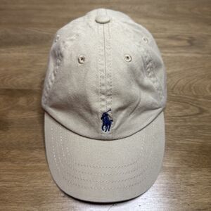 Polo Ralph Lauren Hat Cap Infant 12-24mo Khaki 100% Cotton Elastic Band